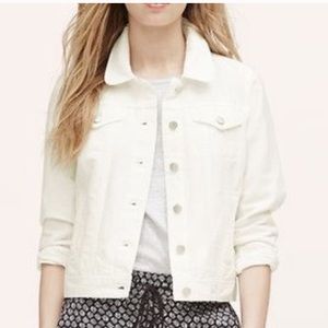 white linen denim jacket